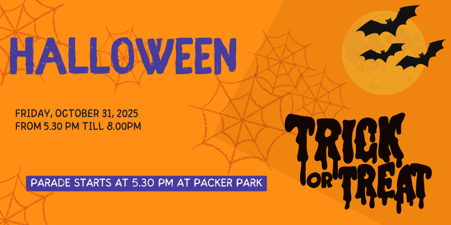 Yellow Purple and Red Illustration Halloween Custome Parade Banner 1